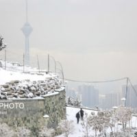 آلودگی هوا در تهران برفی